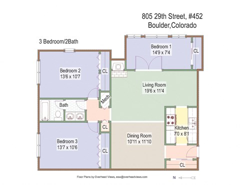 805 29th Street #452 Floor Plan